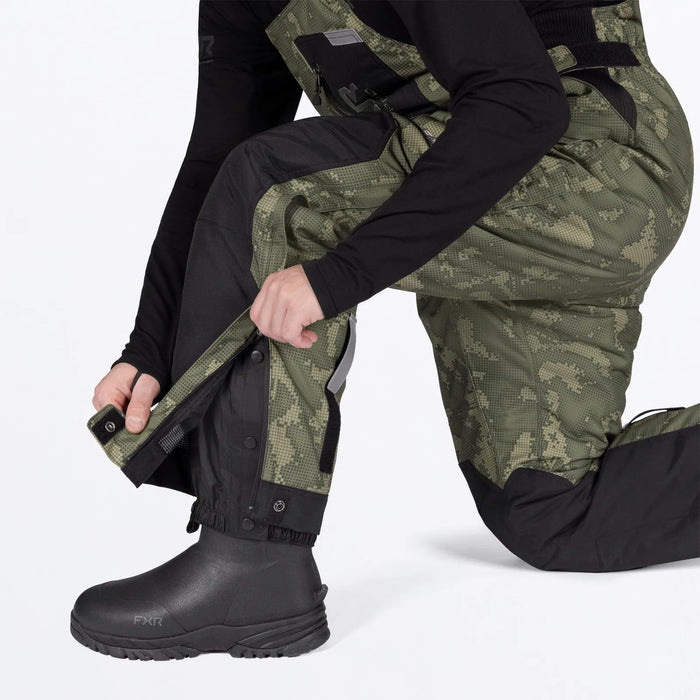 FXR Mens Excursion FX Bib Pant - Moss Shift Cover/Black, view 9