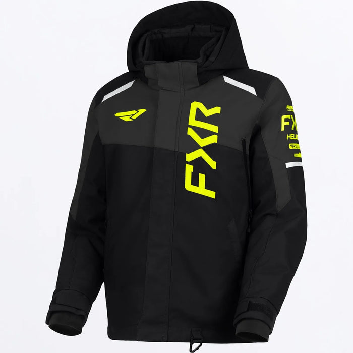 FXR Youth Helium Jacket 2027 - Black/Asphalt/HiVis, view 2