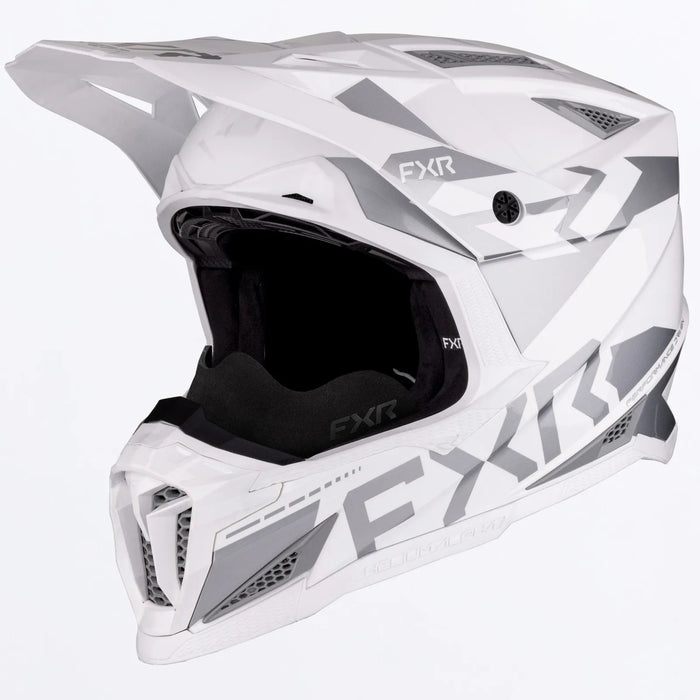 FXR Helium Alpha Snow Helmet - White, front view
