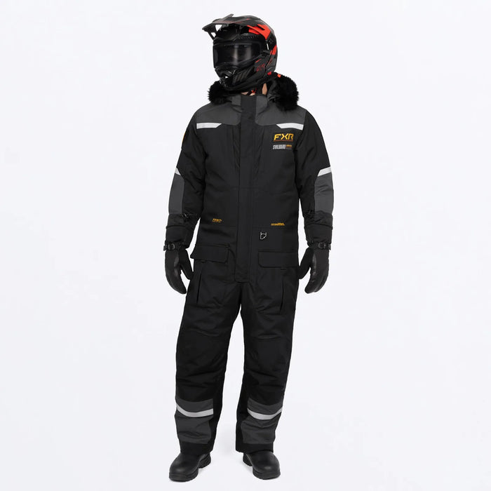 FXR Svalbard F.A.S.T. Insulated Monosuit - Black/Asphalt/Kash, front view