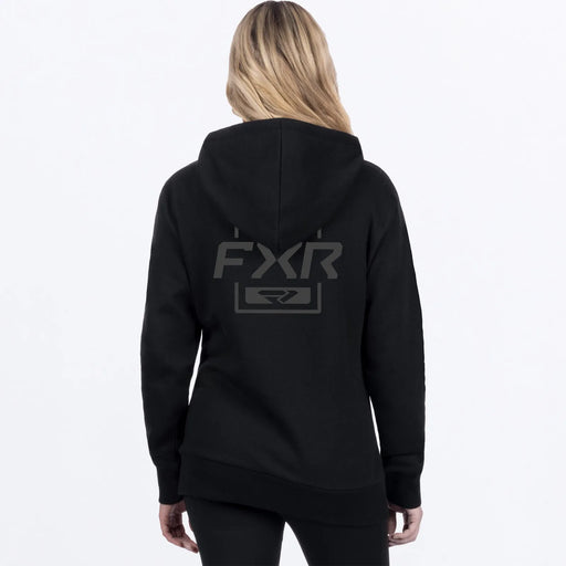 FXR Womens Mitered Cotton Pullover Hoodie - Black Ops, view 2