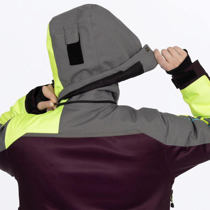 FXR Womens Revo F.A.S.T. Insulated Monosuit - Plum/TI/Muted Vis, view 7