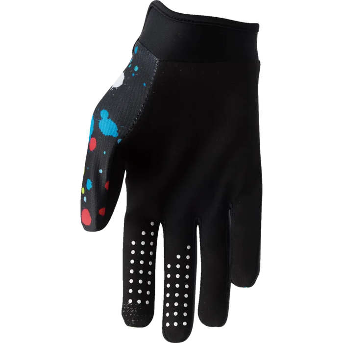 Thor Youth Launchmode Gloves - Splat Black - Back
