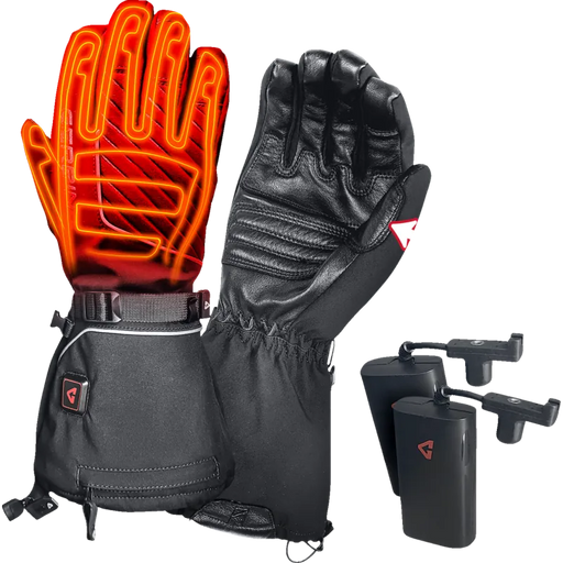 Gerbing Mens 7V Atlas Ultra-Flex Battery Heated Gloves - Black - Front