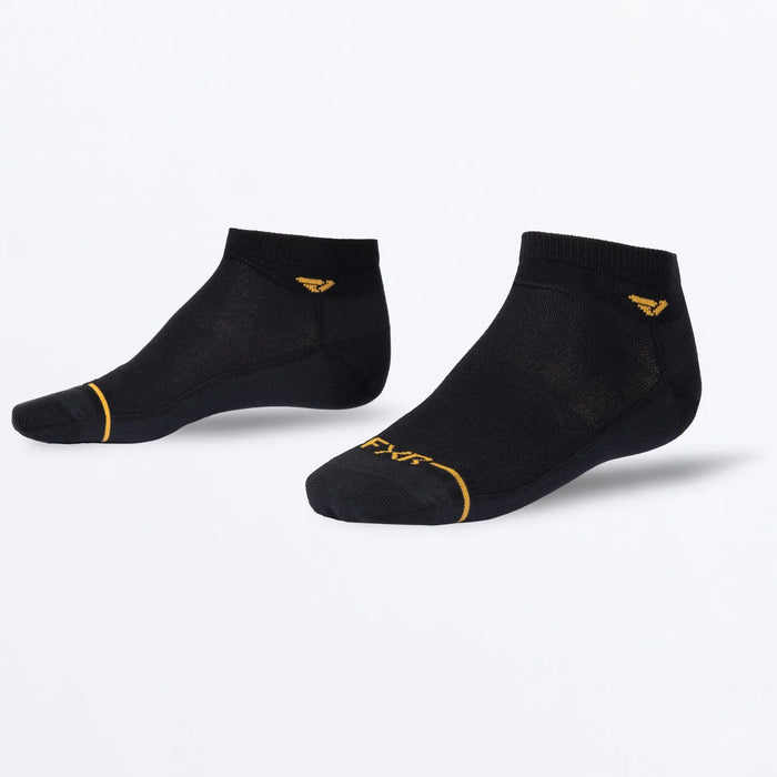 FXR Turbo 1/4 Athletic Sock - Black, front view