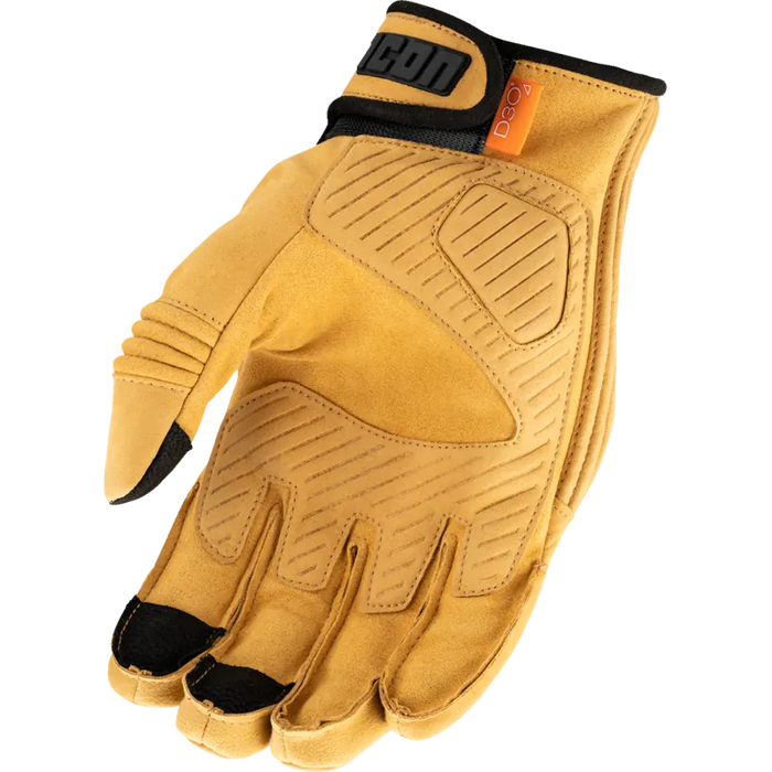Icon Mens Long Track CX Gloves - Tan - Back