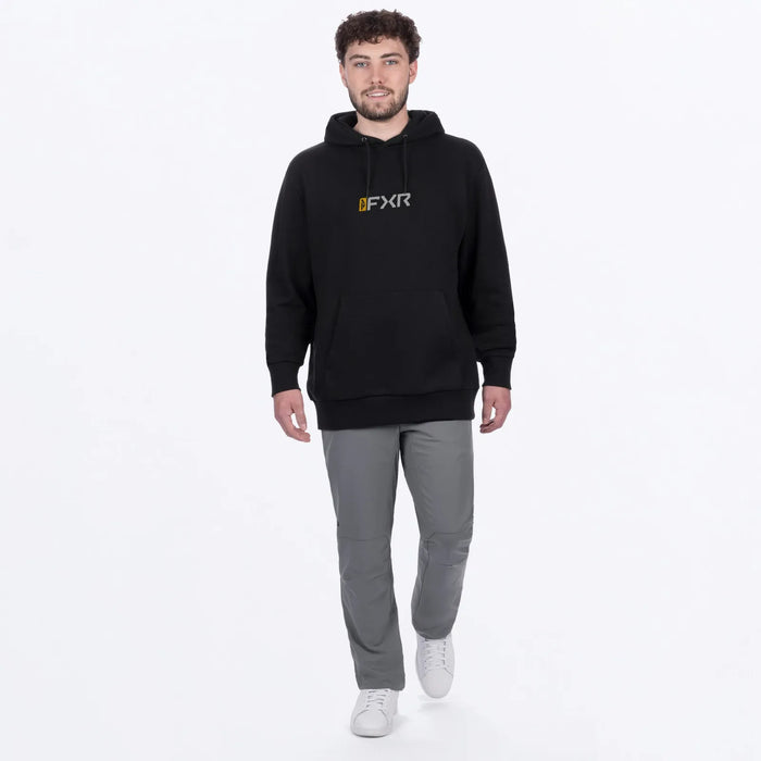 FXR Mens Mitered Cotton Pullover Hoodie - Black/Kash, view 3