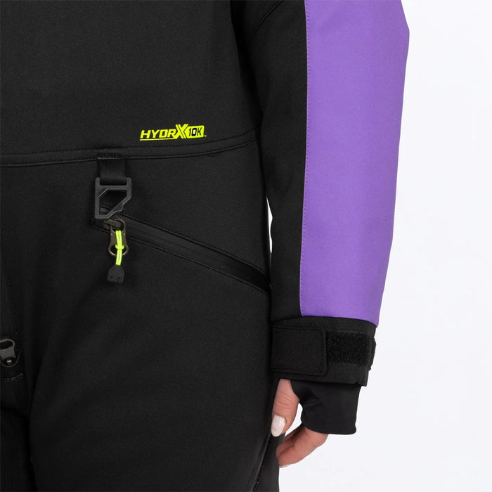 FXR Womens Revo F.A.S.T. Insulated Monosuit - Black/Amethyst/Charcoal, view 3