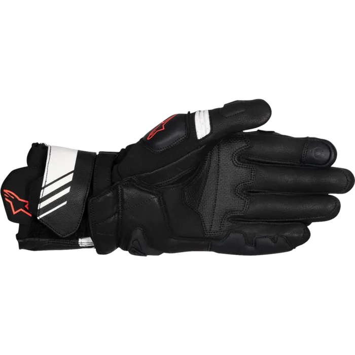 Alpinestars Mens GP Plus R V3 Leather Gloves - Black/White/Fluo Red - Front