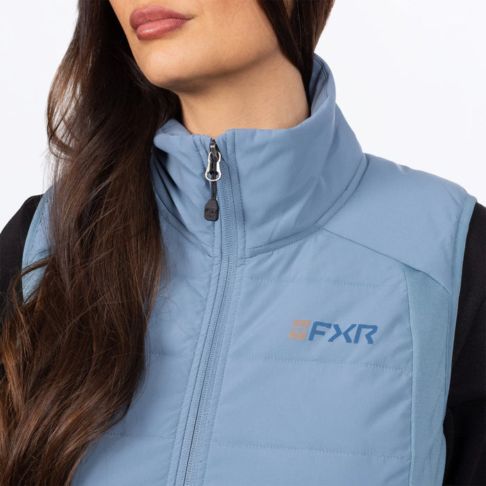 FXR Womens Phoenix Windproof Quilted Vest - Steel/Copper, view 5
