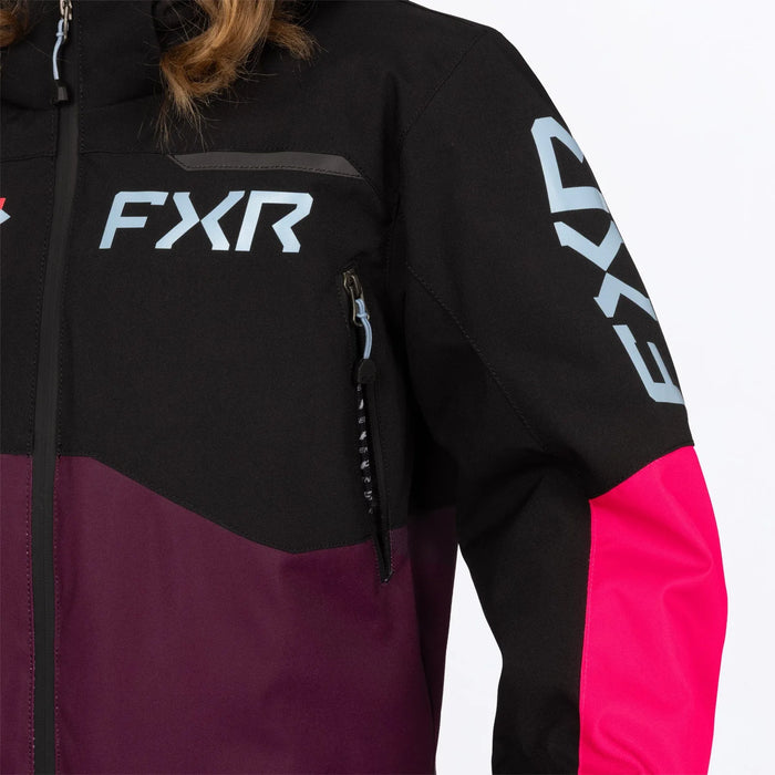 FXR Youth Vertical Monosuit - Plum/Razz/Maui, view 6