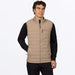 FXR Mens Podium Windproof Quilted Vest - Canvas/Black, front view