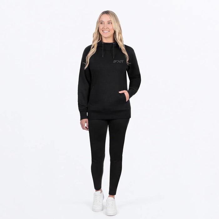 FXR Womens Mitered Cotton Pullover Hoodie - Black Ops, view 3