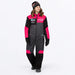 FXR Youth Revo Monosuit - Asphalt/Razz/Maui, front view
