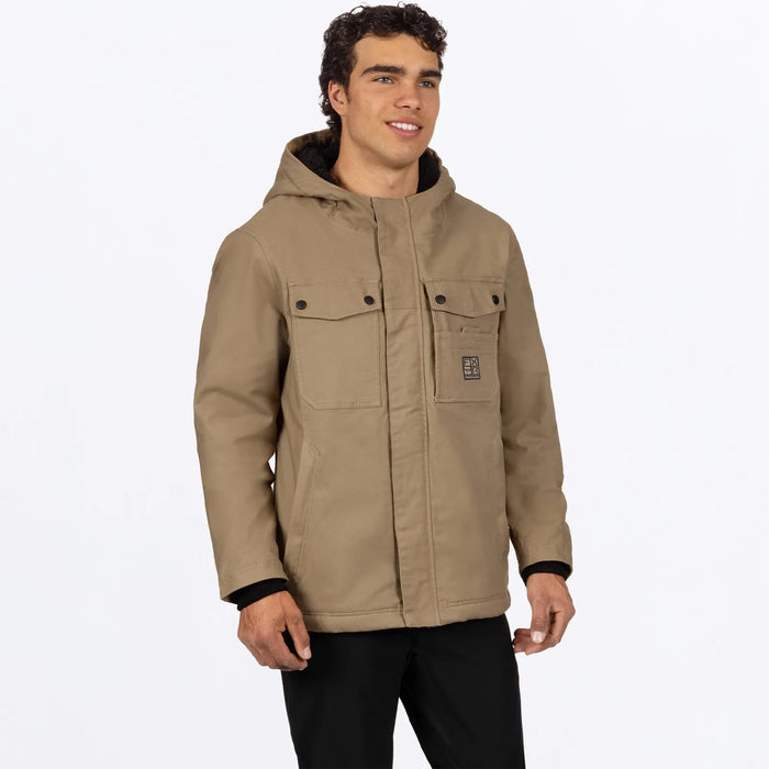 FXR Mens Roughneck Canvas Jacket - Canvas, front view