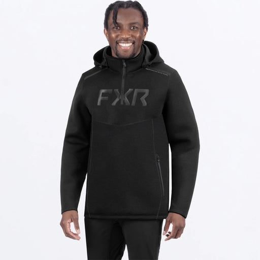FXR Mens Altitude Tech 1/4 Zip Hoodie - Black Ops, front view