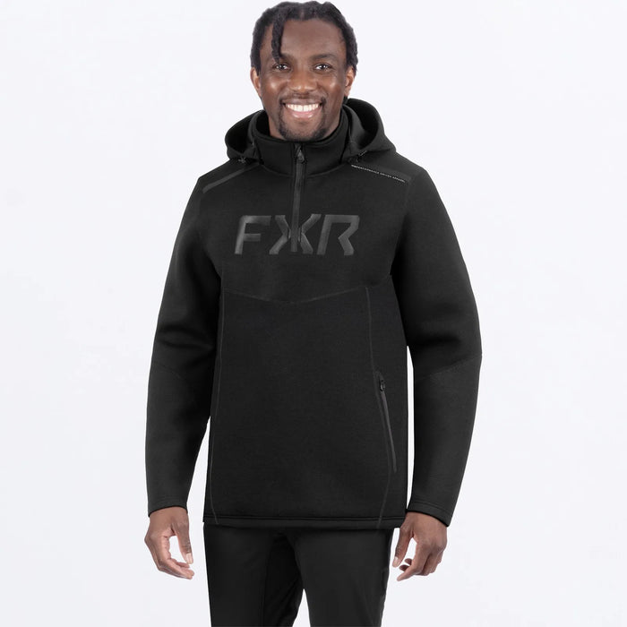 FXR Mens Altitude Tech 1/4 Zip Hoodie - Black Ops, front view