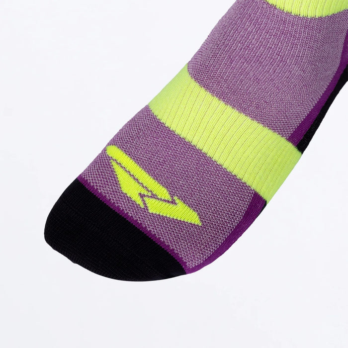 FXR Riding Sock - Pink/Purple/HiVis, view 4