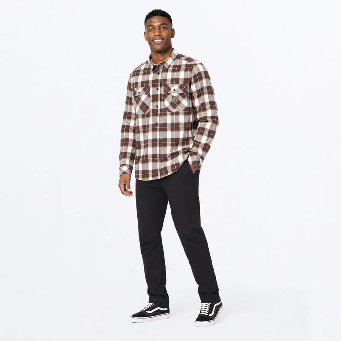 FXR Mens HD Flannel Shirt - D. Cedar/Sand, view 4