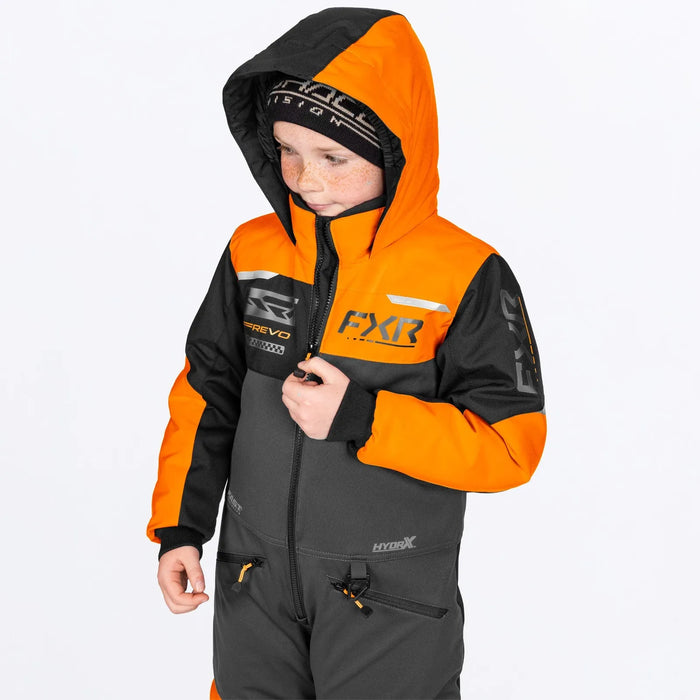 FXR Child Revo Monosuit - Asphalt/Orange/Ti, view 5