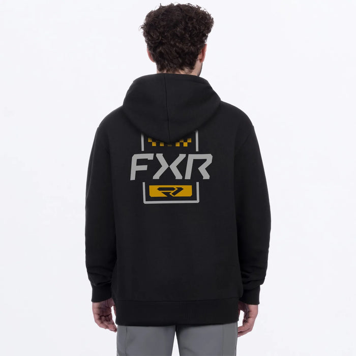 FXR Mens Mitered Cotton Pullover Hoodie - Black/Kash, view 2