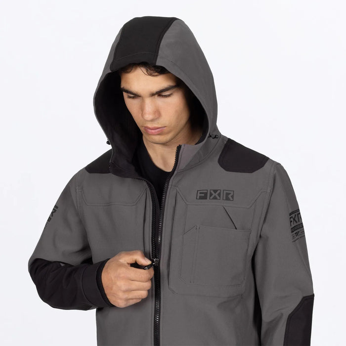 FXR Mens Stronghold Tech-Shell Jacket - Char/Black, view 5