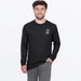 FXR Mens Victory Premium Longsleeve - Black/Grey, front view