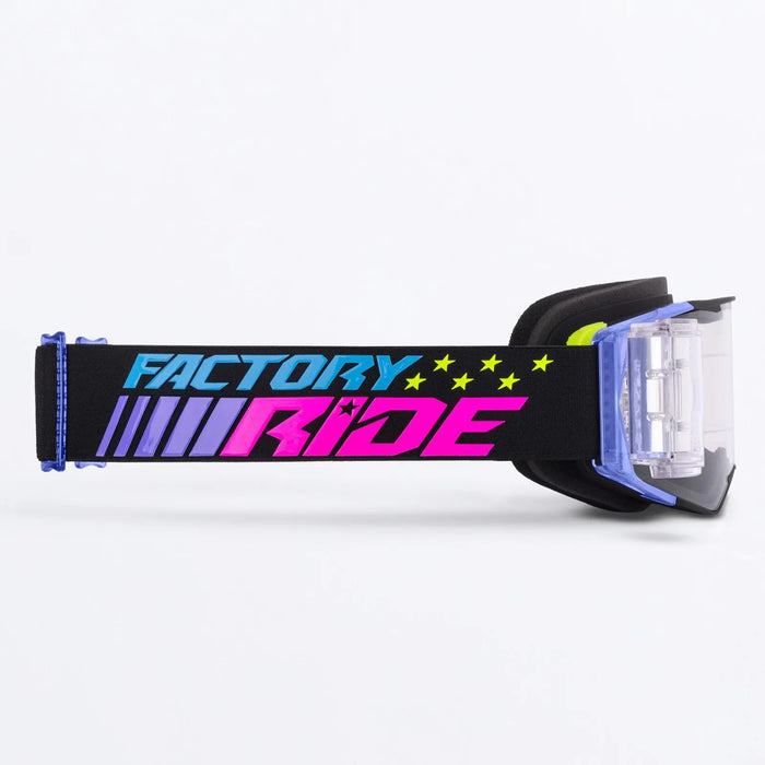 FXR Factory Ride Roll-Off Goggle - Black/Sky/Purple, view 4