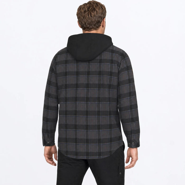 FXR Mens Insulated HD Flannel Jacket - Black/Ashpalt, view 2