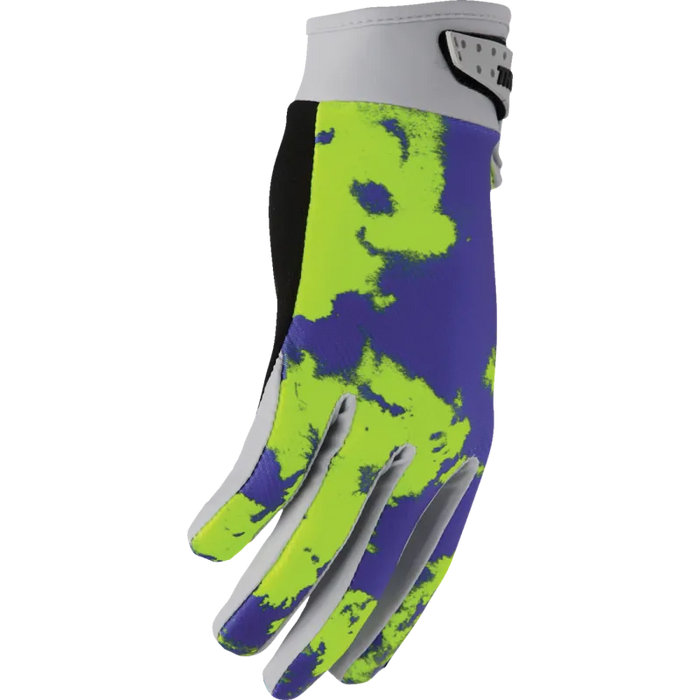 Thor Mens Launchmode Gloves - Gray/Acid - Right Side