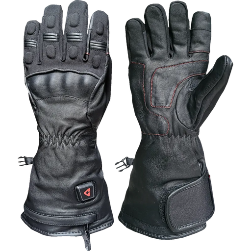 Gerbing Mens 7V Hard Knuckle Battery Heated Gloves - Black - Front