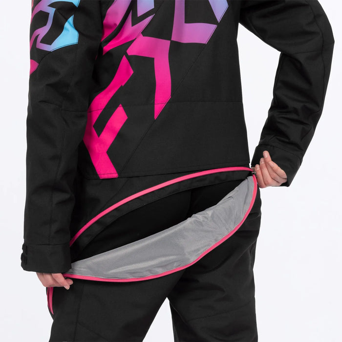 FXR Womens Cold Cross CX F.A.S.T. Monosuit - Black/Razz-Blue Fade, view 8