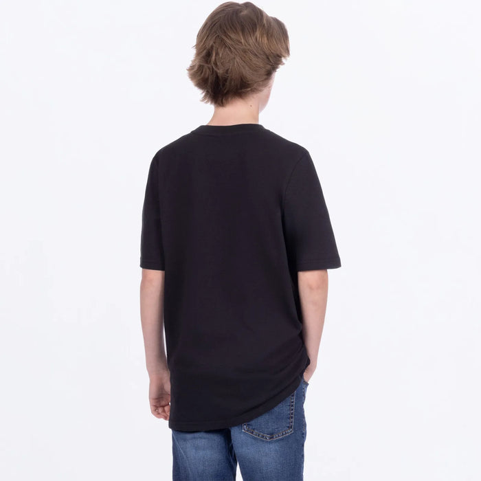 FXR Youth Victory Premium T-Shirt - Black/Red, view 2