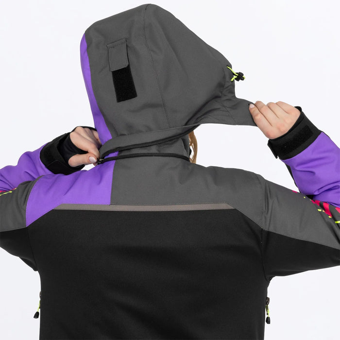FXR Womens Revo F.A.S.T. Insulated Monosuit - Black/Amethyst/Charcoal, view 8