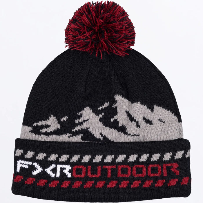FXR Mountain Beanie - Black/Oxblood, view 2