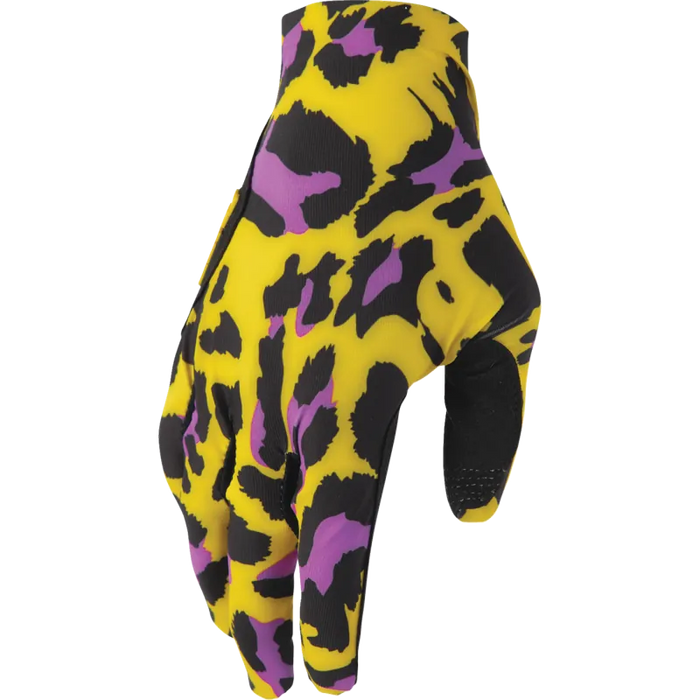 Thor Mens Sportmode Gloves - Cheetah Yellow/Purple - Front
