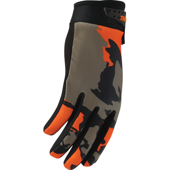 Thor Mens Launchmode Gloves - Orange/Black - Front
