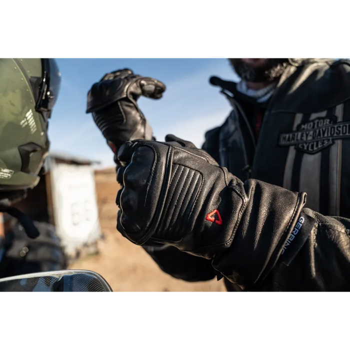 Gerbing Mens 7V Hard Knuckle Battery Heated Gloves - Black - Lifestyle