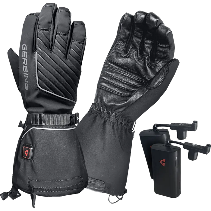 Gerbing Mens 7V Atlas Ultra-Flex Battery Heated Gloves - Black - Front