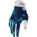 Thor Youth Launchmode Gloves - Bleach White/Aqua - Front
