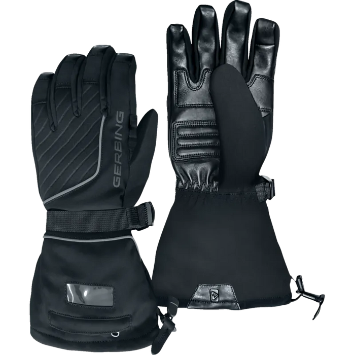 Gerbing Mens GT5 12V Hybrid Heated Gloves - Black - Front