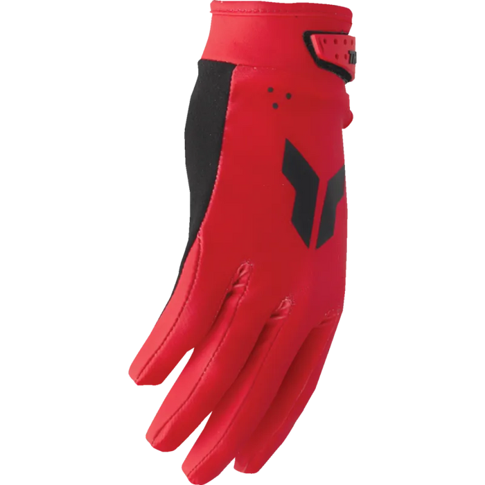 Thor Youth Launchmode Gloves - Split Red - Front