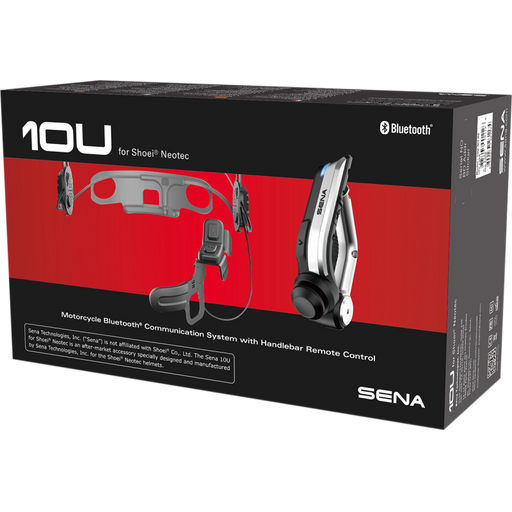 Sena 10U Bluetooth Communication System with Remote Control for Shoei Neotec Helmet