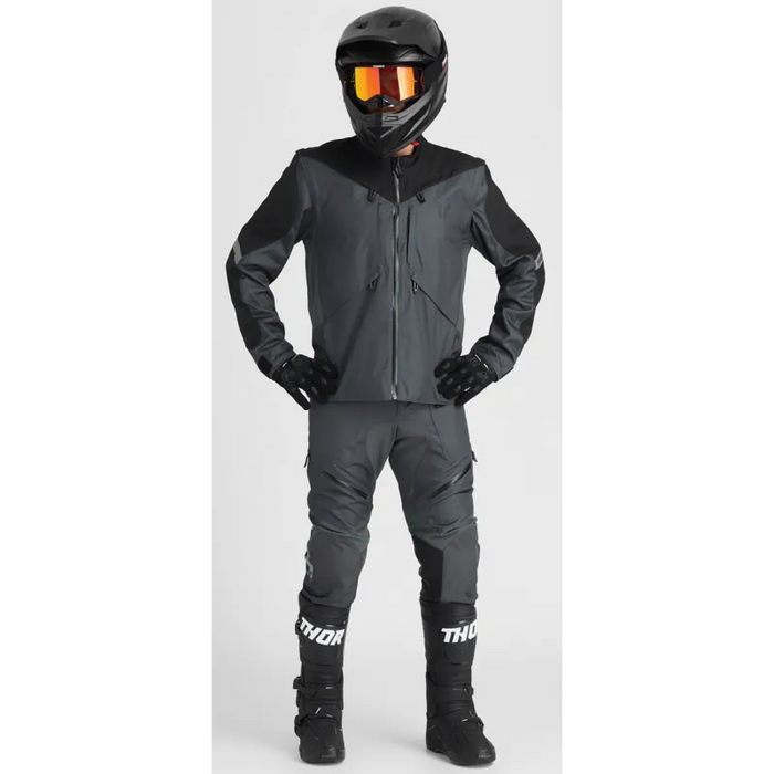 Thor Mens Terrain Gloves - Black/Charcoal - Application Shot