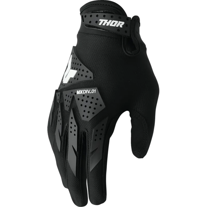 Thor Mens Launchmode XP Gloves - Black - Front