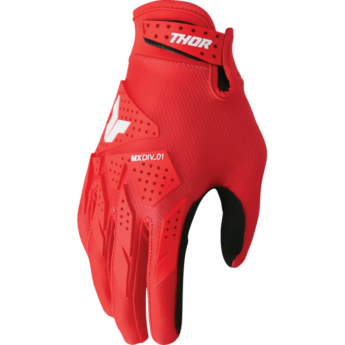 Thor Mens Launchmode XP Gloves - Red - Front