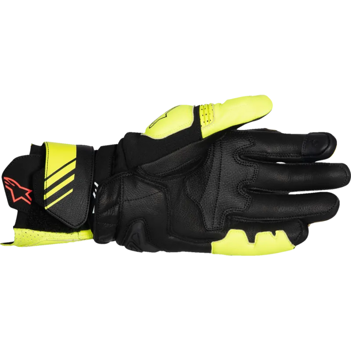 Alpinestars Mens GP Plus R V3 Leather Gloves - Fluo Yellow/Black - Back
