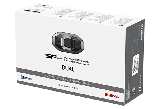 Sena SF4 Motorcycle Bluetooth Communication System with HD Dual Speakers