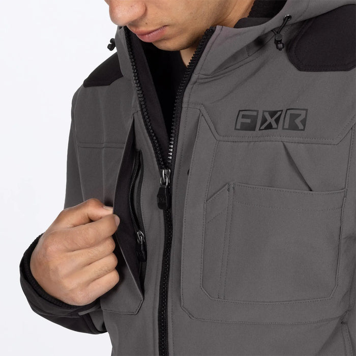 FXR Mens Stronghold Tech-Shell Jacket - Char/Black, view 6