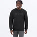 FXR Mens Mitered Cotton Crewneck Sweatshirt - Black Ops, front view